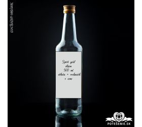 Prázdna svadobná fľaša Spirit Gold 500 ml