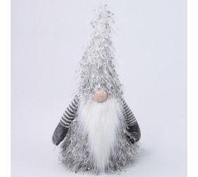 Led santa sivý 38cm