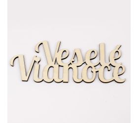 Výrez veselé vianoce natur 15x6cm s/4
