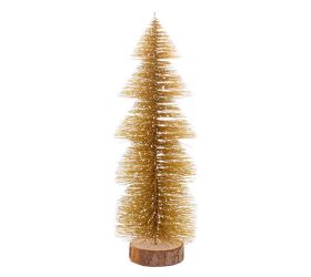 Vian. stromček na pníku zlatý 28cm