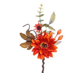 Kytica jesenná slnečnica šípky oran/červ 32 cm