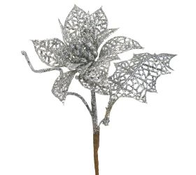 24fl05-22 poinsettia brokát zdobená str. 24cm