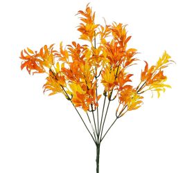 Zápich mini lístky oranžové 42cm
