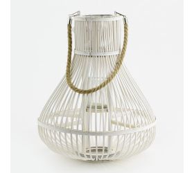Hy9042a.bk lampión okrúhly so šnúrkou biely 34x34x41cm