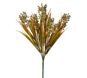 Zápich bobuľky s lístkam hnedé 32cm