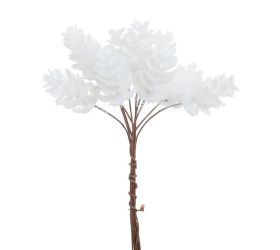Zápich biele šišky 12cm