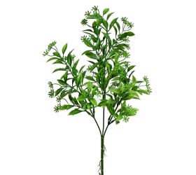 Zápich kvietky tm.zelené 46cm