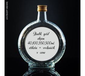 Prázdna svadobná fľaša Budík Gold 100 ml