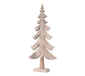 Stromček na podstavci nat/bie drevo 42*19,5*5cm