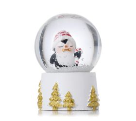 Snežná guľa tučniak malá bie/zla/čer poly 4,5*4,5*6cm