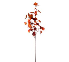Konár jeseň listy oranžovo-červené 76cm