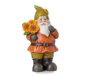 Trpaslík so slnečnicami zel/or poly 9,5*6,5*15cm