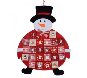 Kalendár advent. snehuliak polyester 56x68cm
