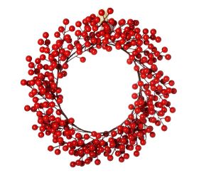 Veniec červené bobulky 47cm