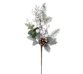 Zápich čečinka, eucalypt, šiška, bie. šípky, bobulky 48cm