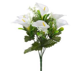 Kytica kala, zeleň x7 krém 33cm