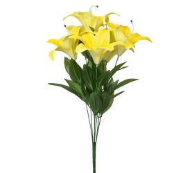 Kytica ľaliax7 žltá, zeleň 51cm