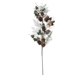 Konárik tuja, hedera, šišky 66cm
