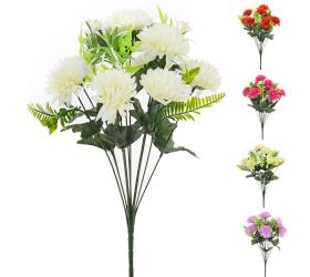 Kytica chryzantéma, zeleň 5f 44cm