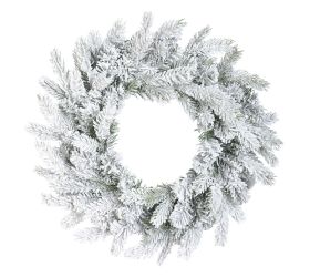 Veniec čečina zasnežený priemer 50/8 cm 680863