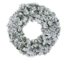Veniec čečina zasnežený priemer 60/10 cm 680463