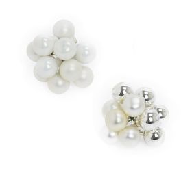 Guličky s/10 ozdoby na drôte mix perleť/mirror pr.2cm
