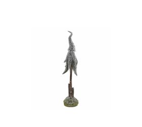 Strom na pni, zel/bie, drevo 75*22cm