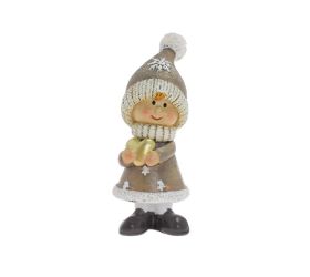 Dievča so srdiečkom béž/zla poly 3,5*3*9cm