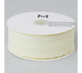 Stuha čipka 45mmx50y béžová