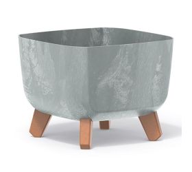 Dgql240e kvetináč gracia sq.na nohách beton šedý 24xh18,7cm