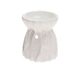Aromalampa vzor porcelán 8x9cm biela