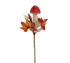 Zápich hríby červené, lístie 31cm