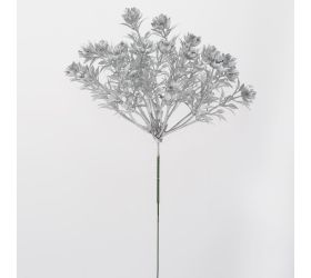 Zápich kvietky drobné strieborné 24cm