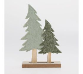 Stromčeky zelené filc/frevo 13*4*21cm