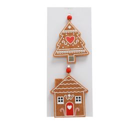 Záves perníky strom/dom 7*9,5cm