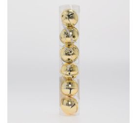 Záves rolničky zlaté kov s/6 4*4*3,4cm