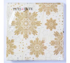 Tl610019 servítky tat bn snowflakes cream