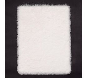 Podložka kožušina polyester biela 40x30x1cm