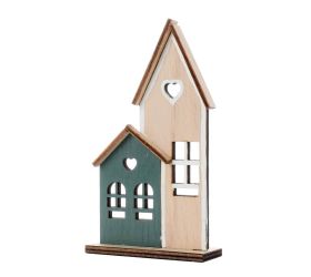 Domčeky bie/nat/ zel drevo 7*2*12,5cm