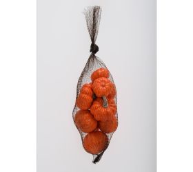 Tekvice oranžové v sieťke s/9 5-8cm