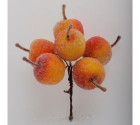 Zápich jabĺčka žlto-oranžové s/6 13cm