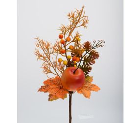 Zápich jablko, bobule, lístie or/hne 28cm