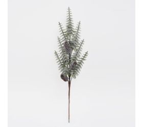 Konár čečina zeleno-biela 52cm