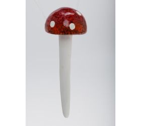 Muchotrávka čer/bie keram. 6,1*6,1*16,8cm