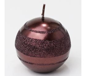 Briliant met.guľa 60 hnedá