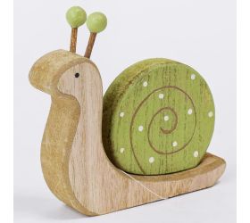 Slimák drevený 10,5x9,8x2,5cm