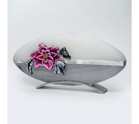 Hviezda betl.dysk ovalny b-sivý