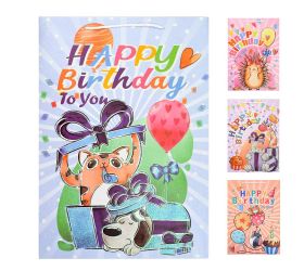 Darčeková taška l 44x31x12cm detská gliter