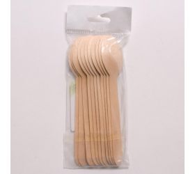 Lyžica drevená 16cm jednorázová sada 12ks/sd