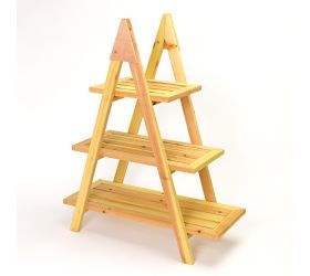 Regál na kvety drevený 3police v75cm